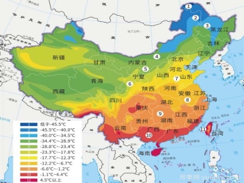 中國耐寒區位圖，養護月季對號入座